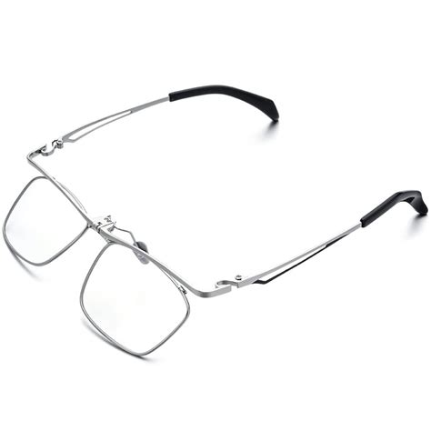 Fonex 180° Flip Titanium Glasses Frame For Mensquare Eyewear Optical Eyeglasses F8043 In 2024