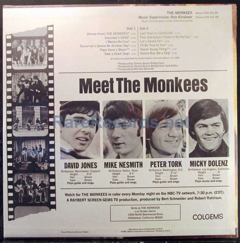 Monkees The Monkees Sealed Mono U S Colgems Lp