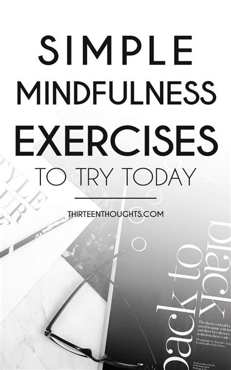 simple mindfulness exercises   today thirteen thoughts
