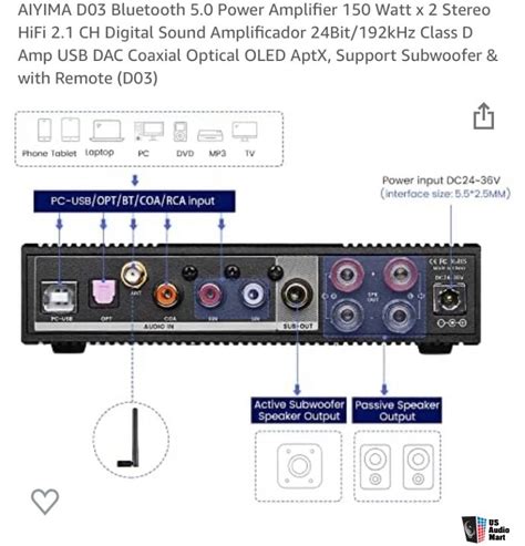 AIYIMA D03 Bluetooth 5.0 Integrated Amplifier Remote Control Photo ...