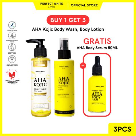 Jual Perfect White Bundling Get Pcs Aha Body Serum Ml Aha Kojic