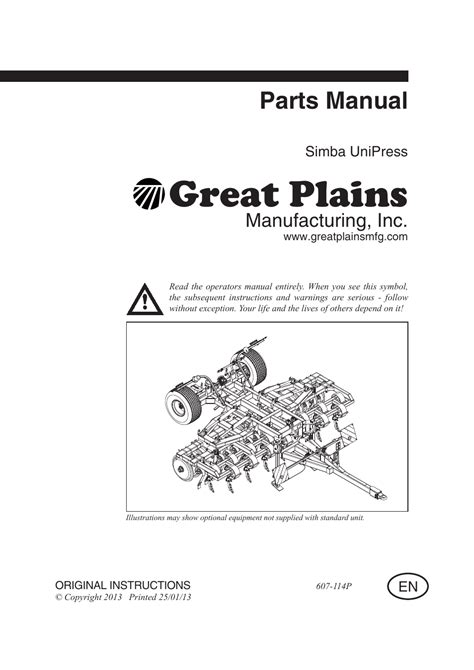 Great Plains Simba Unipress Parts Manual User Manual Pages