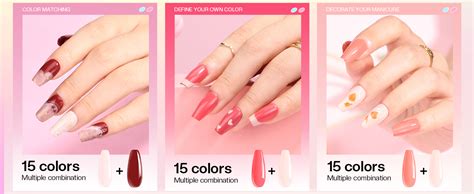 Amazon Morovan Rose Nail Polish Set Fall Burgundy Dark Wine Cherry Red Hot Pink