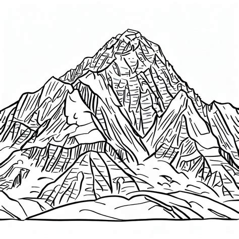 Desenhos De Escalando O Monte Everest Para Colorir E Imprimir