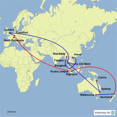 Stepmap Reise Landkarte F R Welt