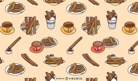 Flat Churros Pattern Design Hd Wallpaper Pxfuel