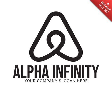 Letter A Alpha Infinity Logo Design Template Free Design Template