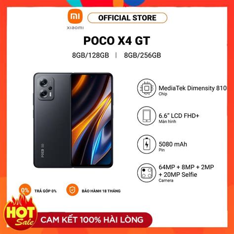 Điện thoại XIAOMI POCO X4 GT 8+128GB/8+256GB | MediaTek Dimensity 8100 ...
