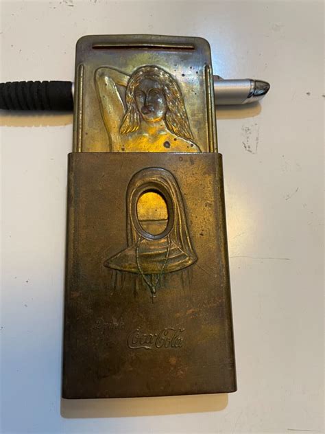 Coca Cola Nude Nun Cigar Cutter Belt Buckle Trans Pacific Exposition