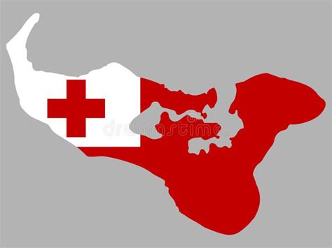 Map Of Tonga With Flag Stock Vector Illustration Of Geography 125160348