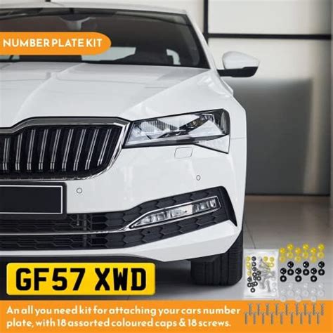 Car Number Plate Fixing Kit Screws And Caps Number