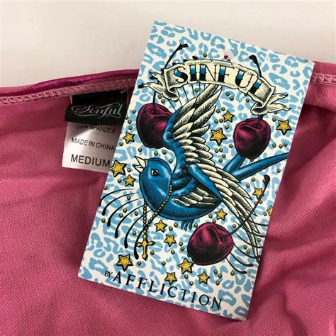 Affliction Women S Pink Bikini And Tankini Bottoms Depop