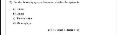 Answered B For The Following System Determine Bartleby