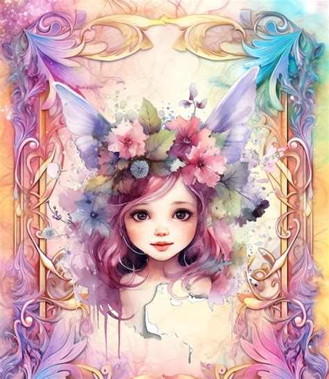 Premium AI Image Old Paper Fairy Vintage Junk Journal Digital Paper