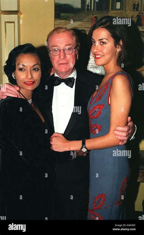 PA NEWS PHOTO 5/3/98 Actor Michael Caine with wife Shakira and daughter