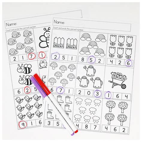 Spring Preschool Math Worksheets - Ms. Stephanie's Preschool