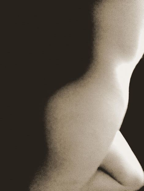 Premium Photo Close Up Mid Section Of Naked Woman Over Black Background