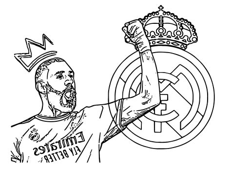 Karim Benzema To Color Coloring Page Free Printable Coloring Pages