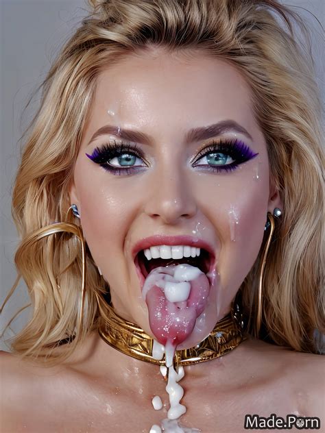 Porn Image Of Israeli Looking At Viewer Cum In Mouth Bimbo Portrait Messy Hair Made Created By AI