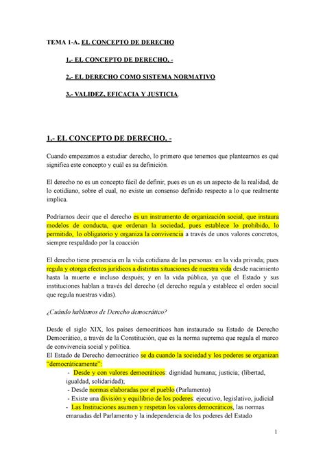 Tema 1 A El Concepto De Derecho 1 Tema 1 A El Concepto De Derecho 1