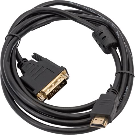 Кабель HDMI M - DVI M 24+1 5bites Dual Link ферритовые кольца ...