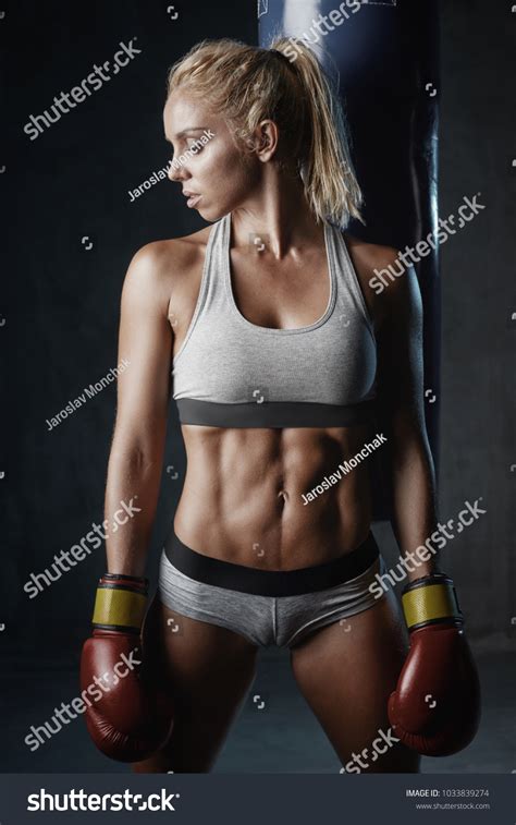Portrait Sexy Hot Blonde Boxer Woman Stock Photo Shutterstock