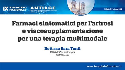 Terapia Infiltrativa Farmaci Sintomatici Per Lartrosi E