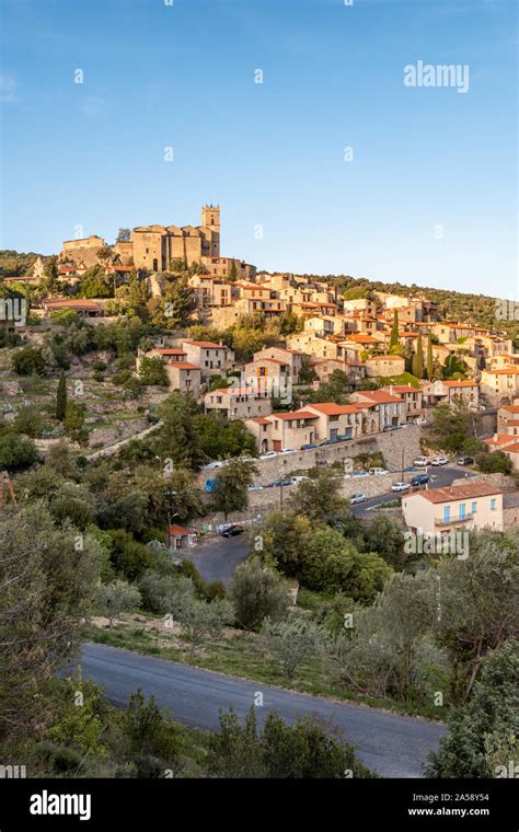 beautiful village  eus   french pyrenees stock photo alamy