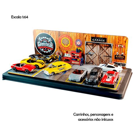 CENÁRIO para DIORAMA padrão Hot Wheels OFICINA EXPOSITOR para ESCALA Miniaturas e
