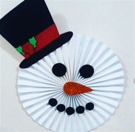 A Paper Plate Snowman With A Top Hat