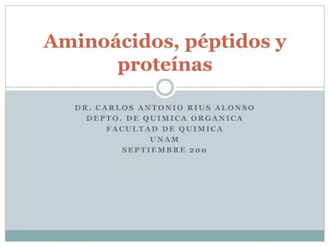 PPT Aminoácidos péptidos y proteínas PowerPoint Presentation free