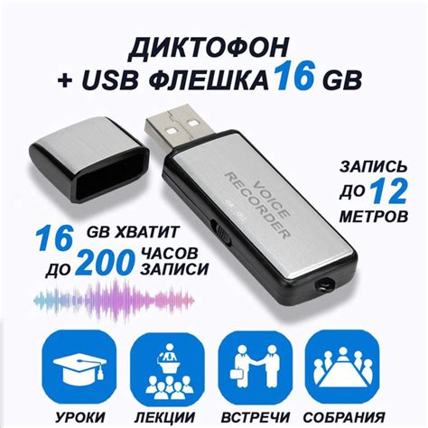 Цифровой аудио мини диктофон для записи голоса и разговоров + USB ...