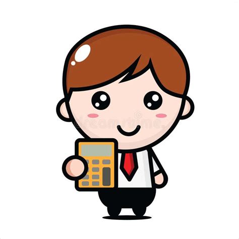 Cute Accountant Character Vector Design Stock Vector Illustration Of