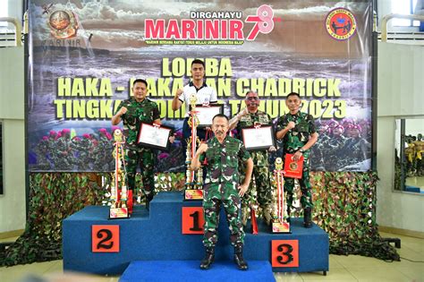 Prajurit Pasmar Raih Juara Lomba Haka Haka Dan Chadrick Korps Marinir