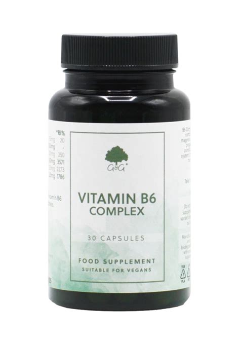 Gandg Vitamins Vitamin B6 Complex P5p 30 Kapslí 001shop