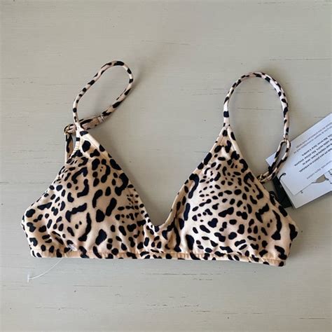 Vix Swim Nwt Vix Paula Hermanny Luli Bikini Top Paola Leopard Print