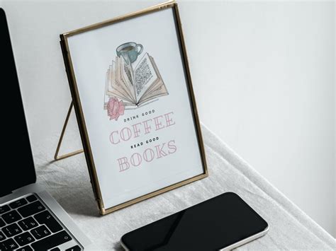 Desk Decor Aesthetic/drink Good Coffee Read Good Books Art Print ...