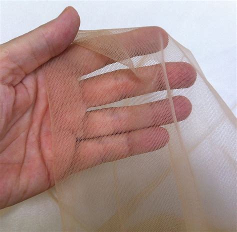Nude Skin Colour Stretch Net Illusion Fabric Tulle Mesh Way Stretch Tulle Bridal Skin Colour