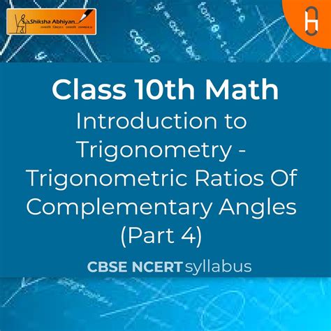 Trigonometric Ratios Of Complementary Angles Part Introduction