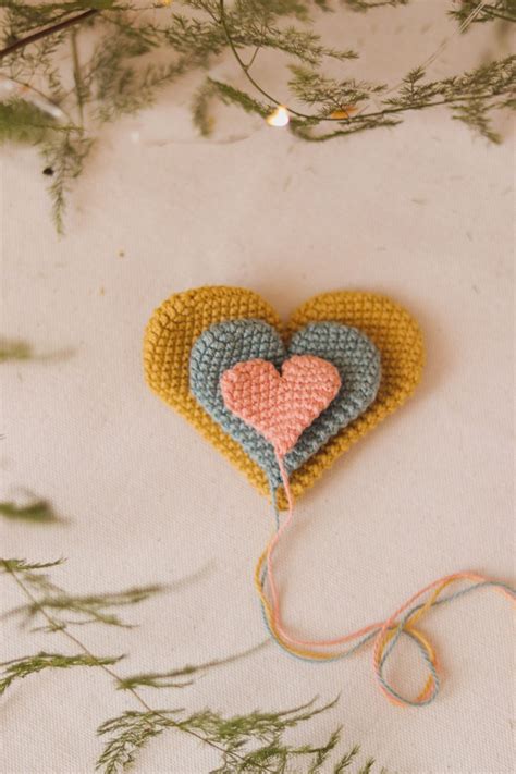 Trio De Corazones Amigurumi 2d Virreinata