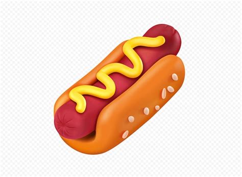 Hot Dog Street Snack Isolated on Transparent – Vector Templates ...