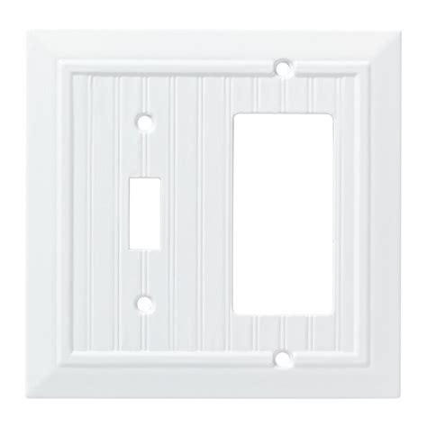 Switchplates Ii Collection Classic Beadboard Single Toggle Single Rocker Combo Wall Plate In