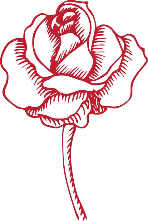 Rose Flower Hand Drawing Vector Illustration Vector Art At