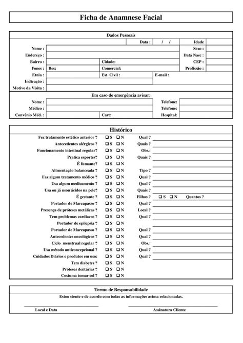 30 Melhores Ideias De Ficha Anamnese Ficha Anamnese Anamnese Images