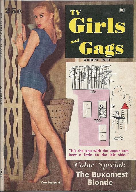 AUG 1958 TV GIRLS AND GAGS MAGAZINE VOL 5 3 Vee Ferrari Tv Girls