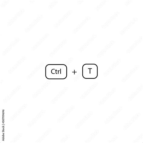 keyboard shortcut ctrl  sign open   tab stock vector adobe stock