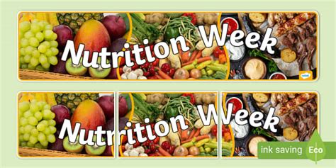 Nutrition Week Banner (Teacher-Made) - Twinkl