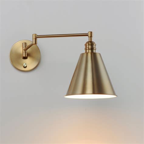 Library 1 Light Wall Sconce Horizontal Swing Arm