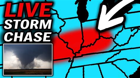 Live Storm Chaser Tracking Tornado Risk In Indiana Ohio Youtube