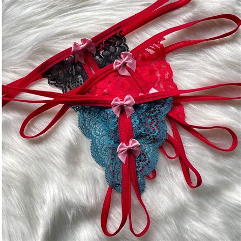 Calcinha Fio Dental Sexy Lingerie Abertura Ntima Tanga Apressadinha